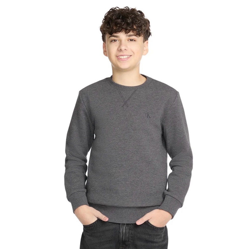 Calvin Klein Jeans Youth French Terry Crew Boy S 7/8 NWT